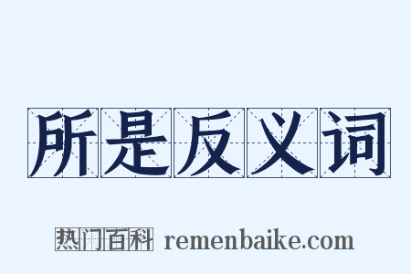 所是反义词是什么意思的图片